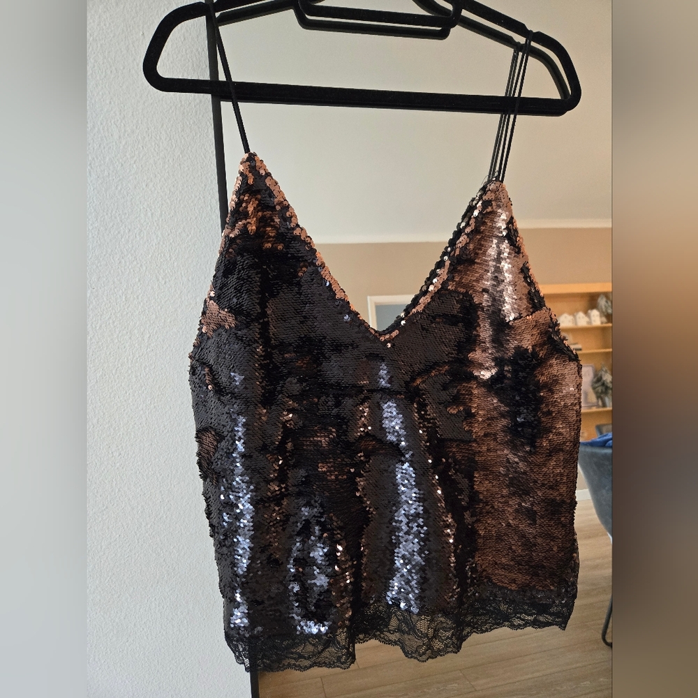 Free People Sequin tank yop